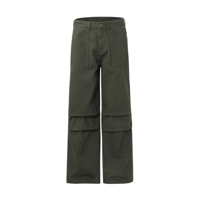 Straight Leg Casual Trousers-INNBLAC