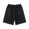 Heavy-Wash Baggy Patchwork Shorts