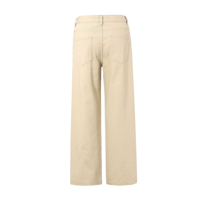 Solid Color Casual Pleated Trousers-INNBLAC