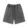 Heavy-Wash Baggy Patchwork Shorts