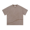 Washed Raw Edge Patchwork T Shirt 275gsm