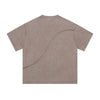 Washed Raw Edge Patchwork T Shirt 275gsm