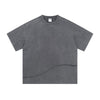 Washed Raw Edge Patchwork T Shirt 275gsm