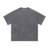 Washed Raw Edge Patchwork T Shirt 275gsm