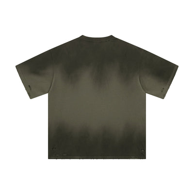 Vintage Washed Destructive T Shirt 250gsm