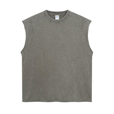 Vintage Raw Edge Sleeveless Tee 8oz-INNBLAC Fashion Apparel