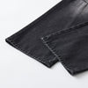 Washed Straight Leg Cargo Jeans-INNBLAC