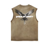 Wings of Liberty Eagle Sleeveless Faded Tee-INNBLAC