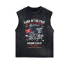 Land Of The Free Graphic Sleeveless Faded Tee-INNBLAC