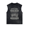 Speedlands Custom Bike Graphic Sleeveless Faded Tee-INNBLAC