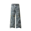 Multi-Pocket Patchwork Jeans