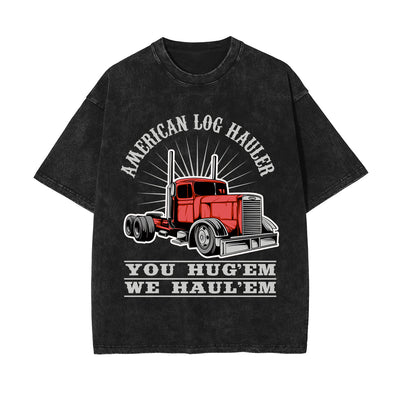 American Log Hauler Graphic Tee-INNBLAC