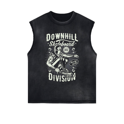 Downhill Skateboard Vintage Sleeveless Tee-INNBLAC