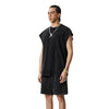 Sleeveless Raw Edge Reverse Tee 275gsm