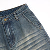 Vintage Ripped Barrel-Leg Jeans