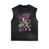 Always Running Graphic Sleeveless Faded Tee-INNBLAC