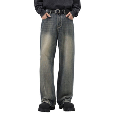 Straight Leg Casual Denim Pants-INNBLAC