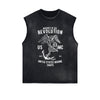 Marines Revolution Retro Sleeveless Faded Tee-INNBLAC