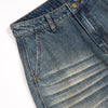 Vintage Ripped Barrel-Leg Jeans