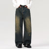 Mud Dyeing Wash Denim Ripped Jeans-INNBLAC