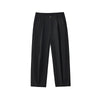 Solid Color Tapered Cotton Trousers-INNBLAC Fashion Apparel