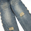 Vintage Ripped Barrel-Leg Jeans