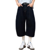 Barrel-Leg Selvedge Denim Capri Pants