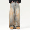 Muddy Washed Wide Leg Jeans-INNBLAC