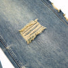 Vintage Ripped Barrel-Leg Jeans