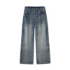 Men's Wide-Leg Pleated Jeans