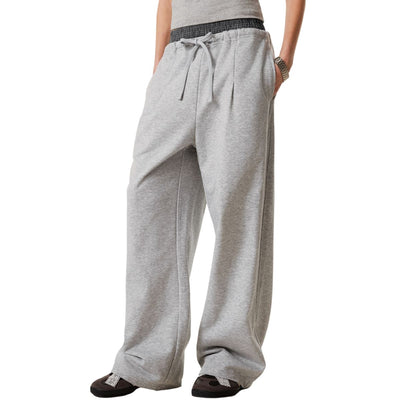 Double Waistband Baggy Trousers