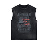 American Chopper Graphic Sleeveless Faded Tee-INNBLAC