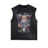 Eagle Motor Graphic Sleeveless Faded Tee-INNBLAC