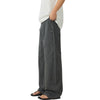 Solid Color Relaxed Fit Cotton Trousers