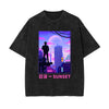 Urban Japanese City Sunset Graphic Tee-INNBLAC