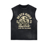 Death Rider Vintage Graphic Sleeveless Faded Tee-INNBLAC