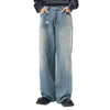 Paint Spattered Straight Leg Jeans-INNBLAC