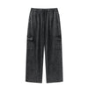 Solid Color Washed Cargo Sweatpants-INNBLAC Fashion Apparel