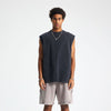 Back Seam Distressed Sleeveless T Shirt 275gsm