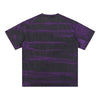 Stripe Tie-Dye Distressed Edge Tee 250gsm