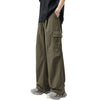 Solid Color Baggy Cargo Pants-INNBLAC Fashion Apparel