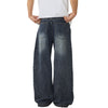 Washed Whiskers Barrel-Leg Denim Pants