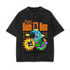 Sun Sea Graffiti Cartoon Graphic Tee-INNBLAC