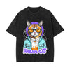 Urban Cat Wearing Clothes Graphic Tee-INNBLAC