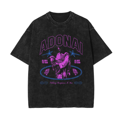 Adonai Christian Graphic Tee-INNBLAC