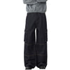 Loose Fit Denim Cargo Trousers