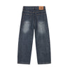 Washed Whiskers Barrel-Leg Denim Pants