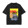 Burning Wheels Drift Car Graphic Tee-INNBLAC