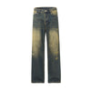 Mud Dyeing Wash Denim Ripped Jeans-INNBLAC