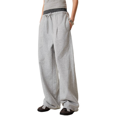 Double Waistband Baggy Trousers